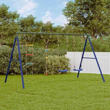 vidaXL Schommelset met schommels, ladder en klimtouw met, Verzenden, Nieuw