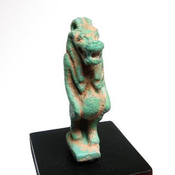 Oud-Egyptisch Faience Amulet van de Nijlpaard Taweret