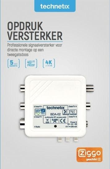 Technetix Antenne opsteekversterker BDA-02-S, Ophalen of Verzenden, Nieuw