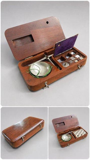 Apothekersweegschaal - Wetenschapper - Messing -, Antiek en Kunst