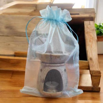 10 x  grote organza cadeau-zakje  baby blauw 28 x 19 cm, Diversen, Ophalen of Verzenden, Nieuw