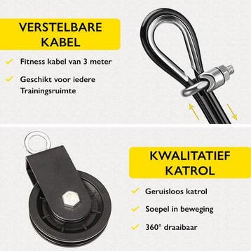 2dekans | Zoluko Home Fitness Kabelsysteem 23-delige set -, Ophalen of Verzenden, Zo goed als nieuw