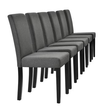 Eetkamerstoel set van 6 Hamburg eetkamerstoelen donkergrijs, Verzenden, Nieuw