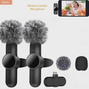 Draadloze Lavalier Microfoon Set 2.4G met Ruisonderdrukking, Verzenden, Nieuw