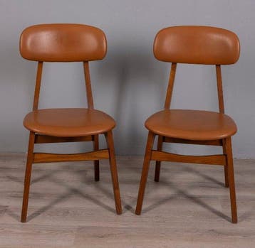 Stoel - Hout - Een paar vintage stoelen