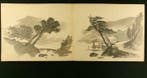 Schetsboek met landschappen, gesigneerd - Papier - Kawabata