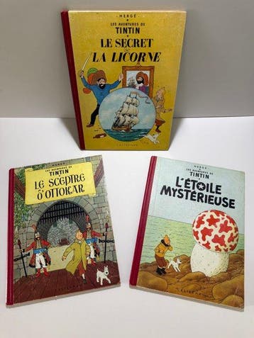Tintin T8 + T10 + T11 - 3 Albums en diverse heruitgaven -, Nieuw