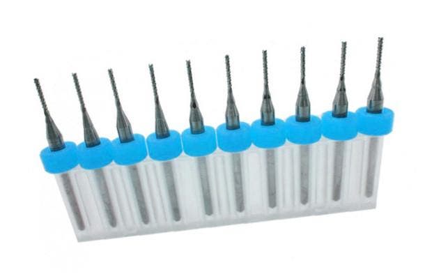 Set van 10 micro freesjes in een doosje (0.70 mm), Doe-het-zelf en Verbouw, Gereedschap | Handgereedschap, Nieuw, Ophalen of Verzenden