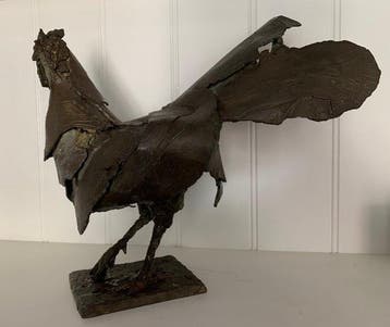 Jos van Riemsdijk (1915-2005) - Figuur - Bronzen haan