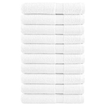 vidaXL Handdoeken SOLUND 10 st 600 g/m² 100x200 cm wit, Verzenden, Nieuw, Wit
