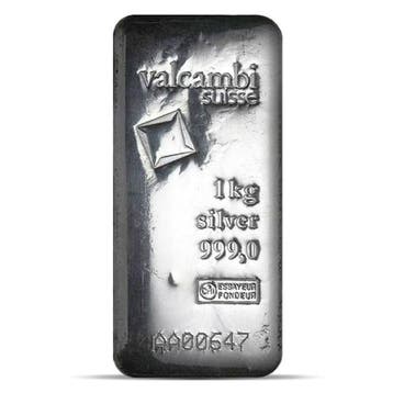 1 kilogram - Zilver .999 - Valcambi, Switzerland, 1 Kilo, Postzegels en Munten, Edelmetalen en Baren