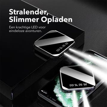 QuchiQ™ Powerbank 10000 mah voor Samsung en Apple Snel Laden, Ophalen of Verzenden, Zo goed als nieuw, QuchiQ