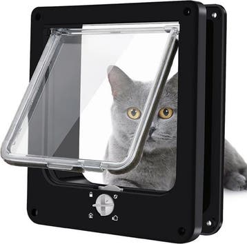 Dierboel® Kattenluik Met Tochtstrip Zwart Maat L – Met..., Verzenden, Nieuw