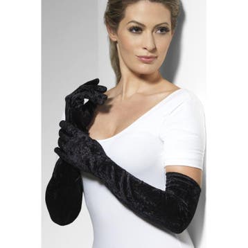 Lange zwarte gala handschoenen - Party handschoenen, Verzenden, Nieuw