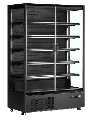 zwarte multideckkoeler | 2 glazen deuren | 764L | 1310x74..., Verzenden, Nieuw in verpakking