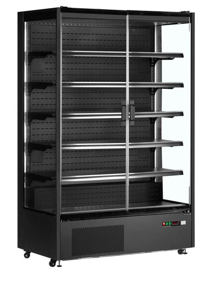 zwarte multideckkoeler | 2 glazen deuren | 764L | 1310x74..., Zakelijke goederen, Horeca | Keukenapparatuur, Verzenden