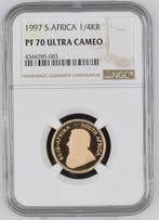 Gouden 1/4 oz Krugerrand 1997 PF70 Ultra Cameo NGC, Verzenden, Zuid-Afrika, Losse munt, Goud