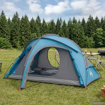 vidaXL Trekkingtent met regenhoes waterdicht 2-persoons, Verzenden, Nieuw, Tot en met 2