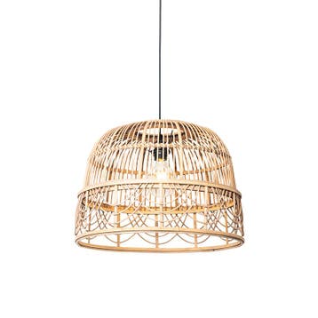Oosterse hanglamp rotan 44 cm - Michelle, Verzenden, Nieuw, Oosters