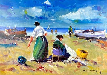 Francisco Benavente Solís (1940) - Escena de playa