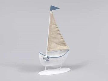 Zeilschip Metaal Staand Maritiem 11,5x22,5 cm, Ophalen of Verzenden, Nieuw