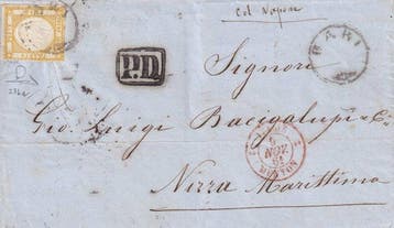 Italiaanse oude staten - Napels - Napolitaanse provincies,, Gestempeld
