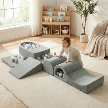 Foam Speelset Grijs | 7-delig | Nieuw | Scherpe Prijs, Ophalen of Verzenden, Nieuw, Overige typen