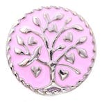 Fako Bijoux - Click Button - Metaal - Boom - Roze, Verzenden, Nieuw