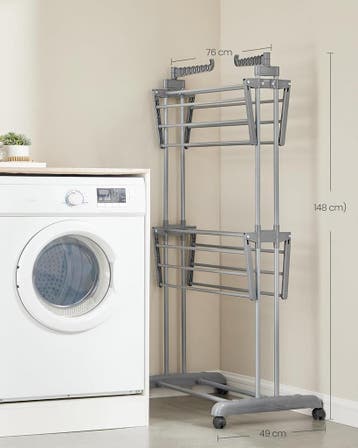 Droogrek 3 niveaus - 148 cm hoog - veel capaciteit - voor, Tuin en Terras, Verzenden, Nieuw