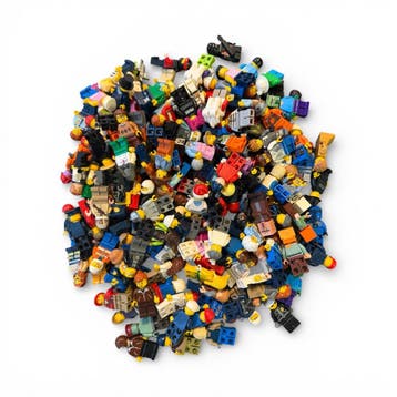 Lot 20x LEGO Minifiguren (20 Hoofden + 20 Hoofddeksels + 20, Kinderen en Baby's, Speelgoed | Duplo en Lego, Verzenden, Zo goed als nieuw