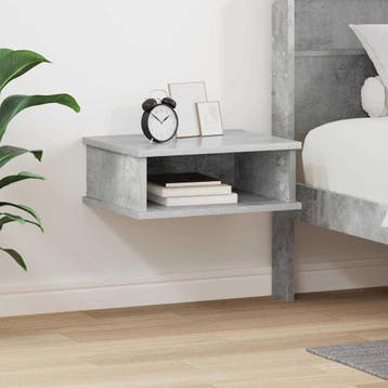 vidaXL Nachtkastje Beton Grijs 40 x 31 x 15 cm Bewerkt hout, Minder dan 45 cm, Verzenden, Nieuw, Minder dan 55 cm