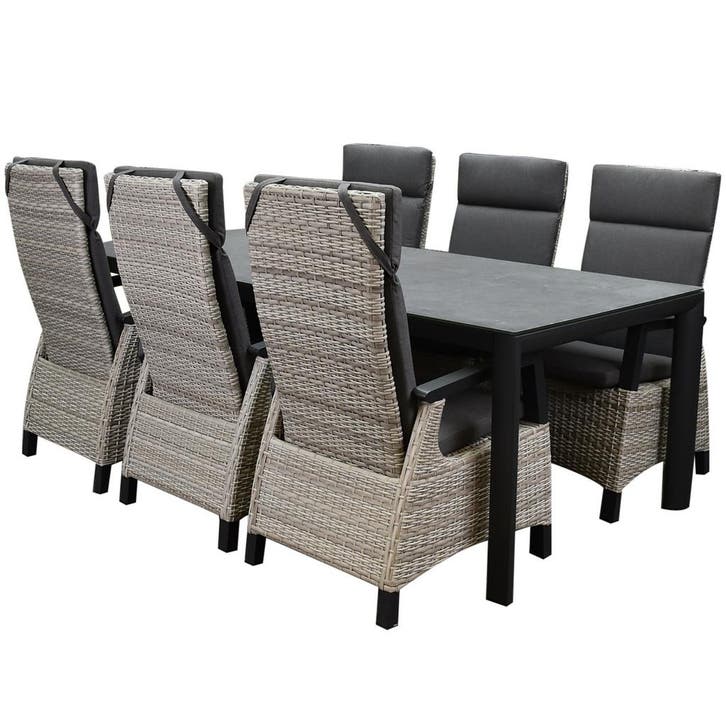 Tunis Angora dining tuinset 220x100x74,5 cm 7 delig, Tuin en Terras, Tuinsets en Loungesets, Nieuw, Ophalen of Verzenden