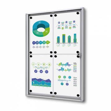 Informatiekast Binnen Whiteboard 4x A4 Budget, Nieuw in verpakking