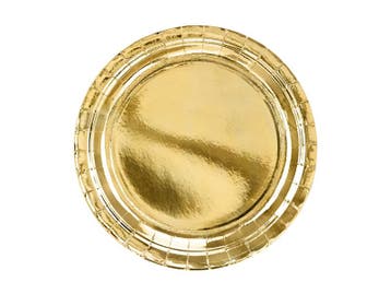 Gouden Partyborden Metallic 23cm, Kleding | Dames, Ophalen of Verzenden, Nieuw