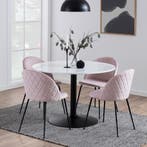 *WOONWINKEL* Ronde Eettafel Van Wit Marmer, Huis en Inrichting, Tafels | Eettafels, Verzenden, Nieuw