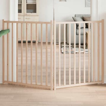 vidaXL Hondenhek inklapbaar 2 panelen 160 cm massief, Verzenden, Nieuw