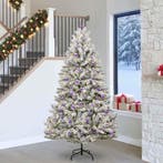 vidaXL Kunstkerstboom met 300 LED Groen en Wit 240 cm PVC en, Verzenden, Nieuw