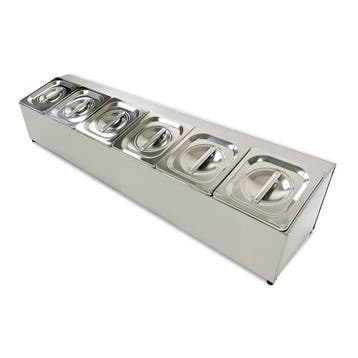 HCB Bakhouder - 6 x 1/6 GN - deksel - RVS, Verzenden, Nieuw in verpakking