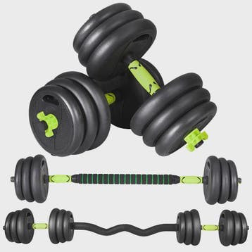 Verstelbare Dumbbell Set 10-40kg met Verbindingsstang - Comp, Sport en Fitness, Verzenden, Nieuw