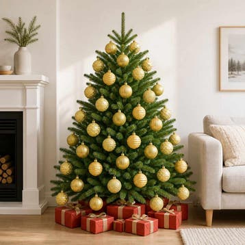 vidaXL Kerstballen set 36 st Goud 6 cm Polystyreen, Verzenden, Nieuw