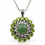 Zonder minimumprijs - Halsketting Zilver - Peridot, Sieraden, Tassen en Uiterlijk, Kettingen, Nieuw