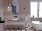 Wandtegel Rak Frammenti Kleinformaat Roze Glans 7,5x40, 40 tot 60 cm, Nieuw, 10 m² of meer, Wandtegels