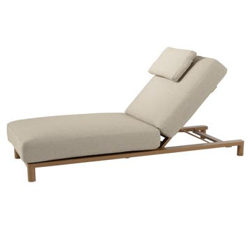 Madeira ligbed met hoofdondersteuning amber 4 Seasons, Ophalen of Verzenden, Nieuw, Aluminium