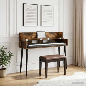 vidaXL studiobureau Gerookt eiken 130 x 40 x 19,5 cm Bewerkt, Verzenden, Nieuw