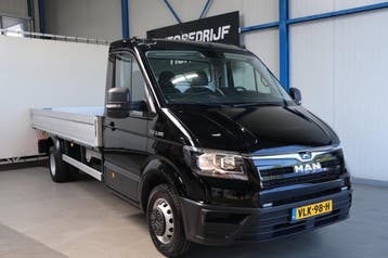 MAN TGE 50 2.0 Extra Lang DL Pick-up - Airco, Cruise, Navi,, Gebruikt, Euro 6, MAN, Zwart
