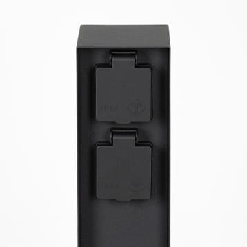 Tuinstopcontact Charge 2 zwart dubbel buitenstopcontact, Verzenden, Nieuw, Zwart, Modern