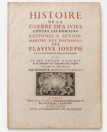 Flavius Ioseph; Arnauld dAndilly - Histoire de la guerre