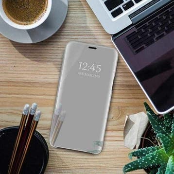 Oppo Find X2 Pro Smart Spiegel Flip Case Cover Hoesje Zilver, Verzenden, Nieuw