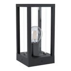 Zwarte moderne buitenlamp, Laszlo, aluminium, IP54, Ophalen of Verzenden, Nieuw, Aluminium, Staande lamp