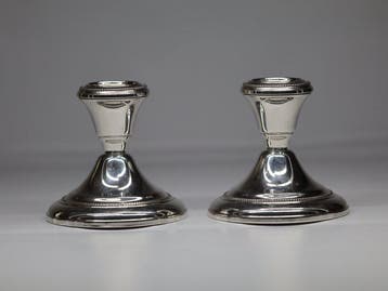 Kandelaar (2) - .925 zilver - Paar kandelaars